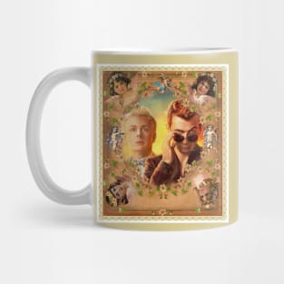 Angel and Demon Antique Cherubs Vintage Valentine Mug